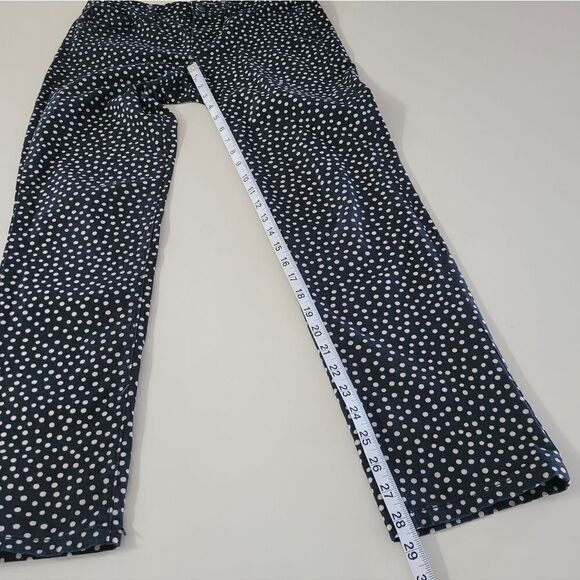 LOFT Ann Taylor Modern Straight Fit Black Polka Dot Jeans - Picture 8 of 14